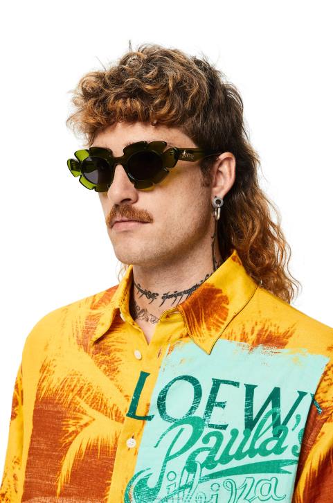 Loewe Flower sunglasses in injected nylon 688V1462 Women Cactus Green