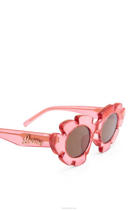 Loewe Flower sunglasses in injected nylon 688V1463 Women Coral Pink