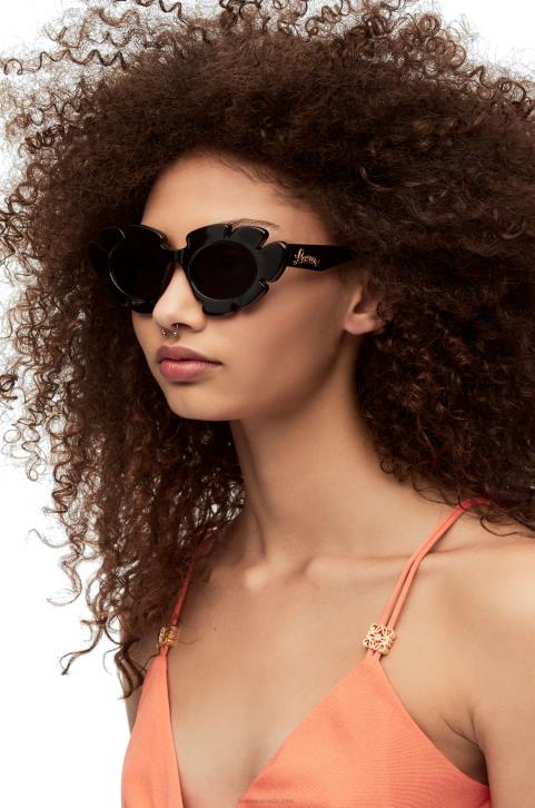 Loewe Flower sunglasses in injected nylon 688V1464 Women Black