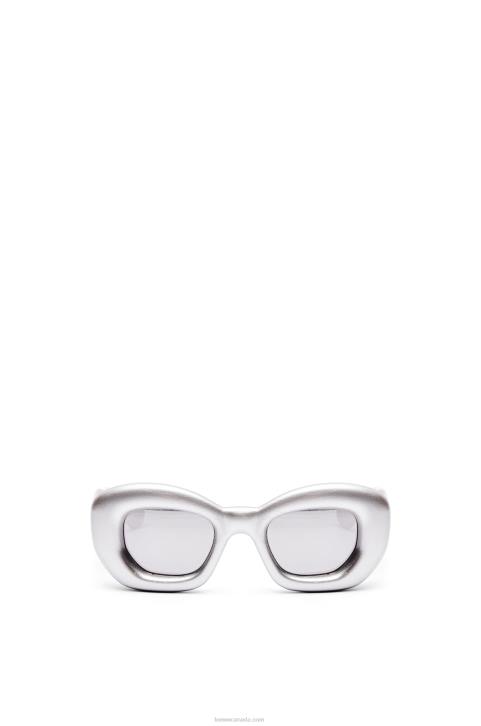 Loewe Inflated butterfly sunglasses in nylon 688V1451 Women Silver/Grey