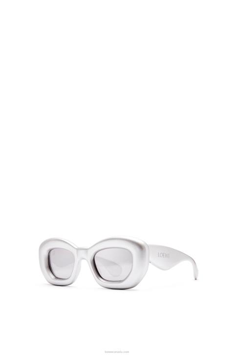 Loewe Inflated butterfly sunglasses in nylon 688V1451 Women Silver/Grey