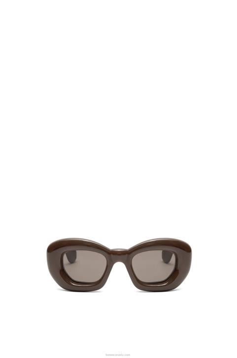 Loewe Inflated butterfly sunglasses in nylon 688V1452 Women Dark Brown Fw23