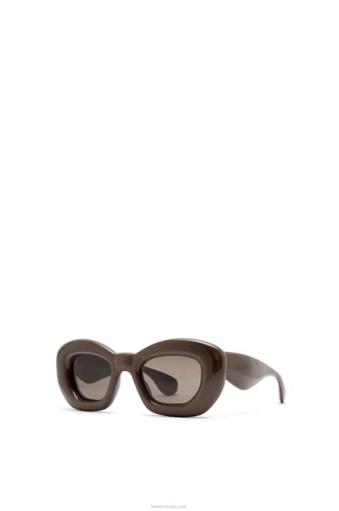 Loewe Inflated butterfly sunglasses in nylon 688V1452 Women Dark Brown Fw23