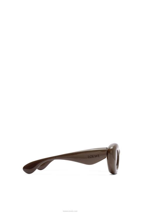 Loewe Inflated butterfly sunglasses in nylon 688V1452 Women Dark Brown Fw23