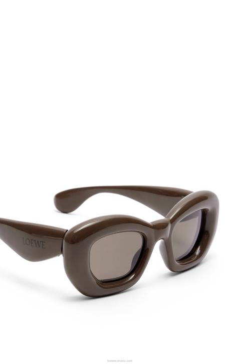 Loewe Inflated butterfly sunglasses in nylon 688V1452 Women Dark Brown Fw23