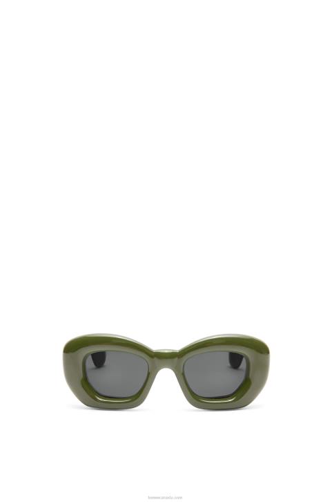 Loewe Inflated butterfly sunglasses in nylon 688V1453 Women Dark Green