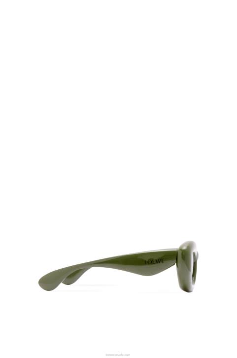 Loewe Inflated butterfly sunglasses in nylon 688V1453 Women Dark Green