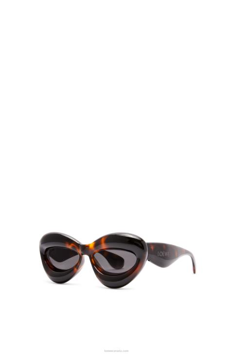 Loewe Inflated cateye sunglasses in nylon 688V1422 Women Havana