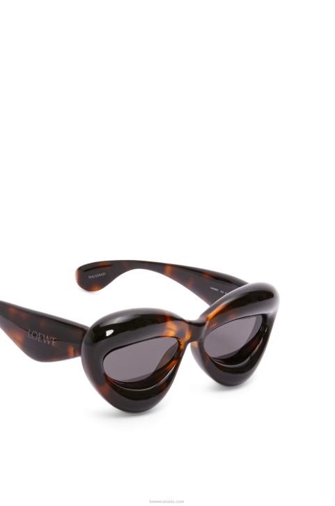 Loewe Inflated cateye sunglasses in nylon 688V1422 Women Havana