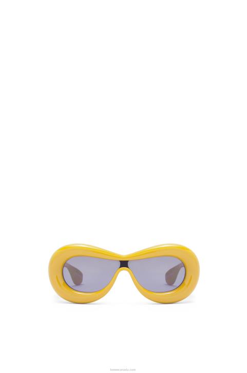 Loewe Inflated mask sunglasses in nylon 688V1500 Women Yellow