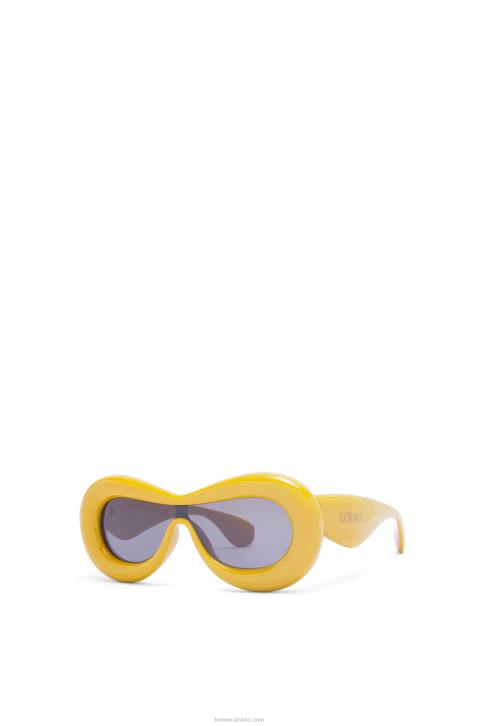 Loewe Inflated mask sunglasses in nylon 688V1500 Women Yellow
