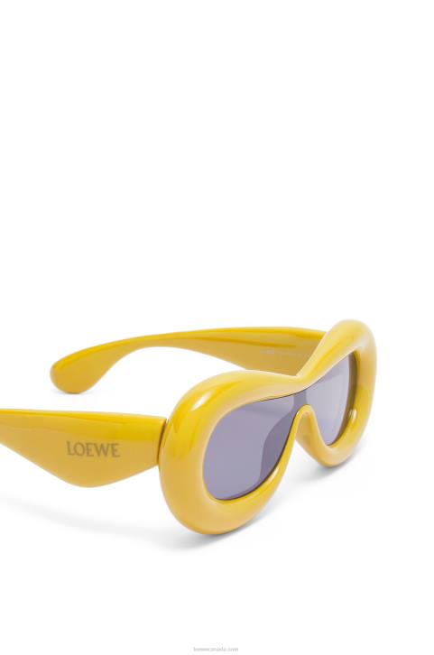 Loewe Inflated mask sunglasses in nylon 688V1500 Women Yellow