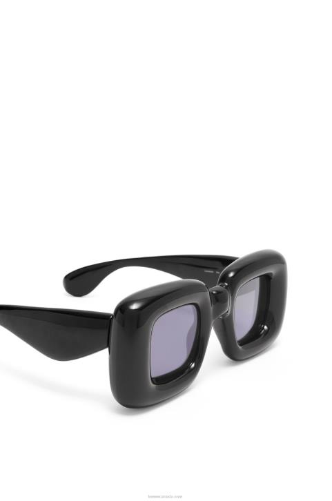 Loewe Inflated rectangular sunglasses in nylon 688V1470 Women Black