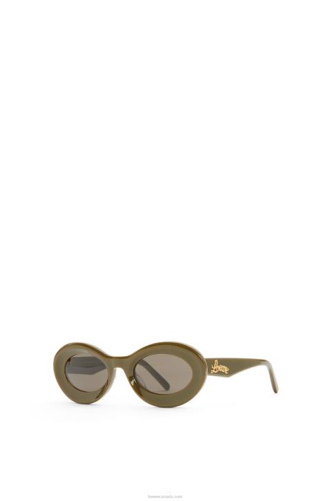 Loewe Loop sunglasses in acetate 688V1455 Women Shiny Khaki