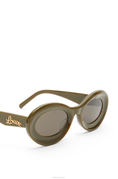 Loewe Loop sunglasses in acetate 688V1455 Women Shiny Khaki
