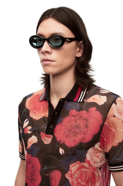 Loewe Loop sunglasses in acetate 688V1457 Women Shiny Black