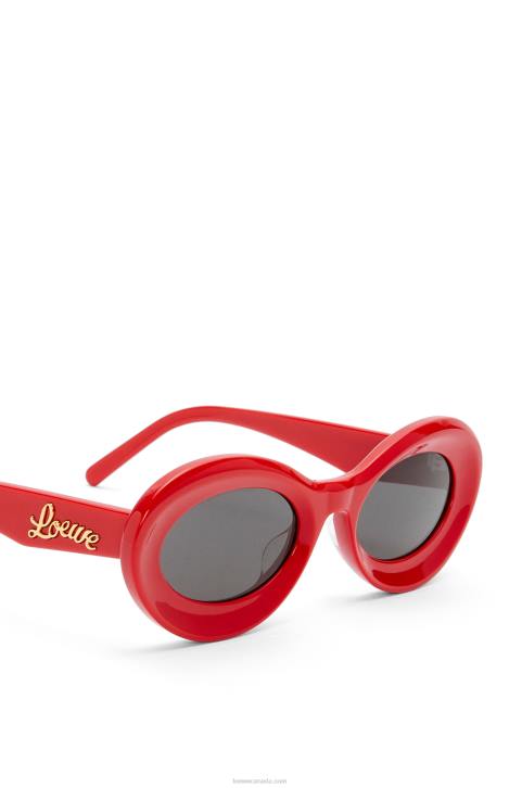 Loewe Loop sunglasses in acetate 688V1458 Women Shiny Red