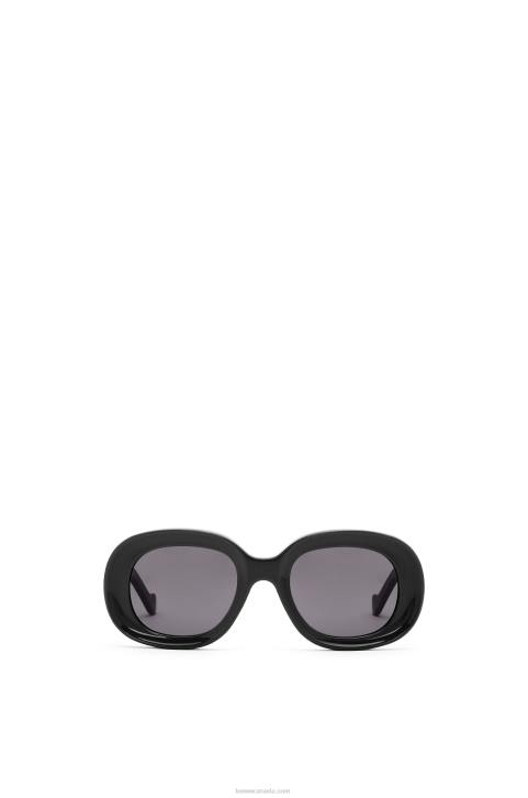 Loewe Oval sunglasses in acetate 688V1482 Women Black
