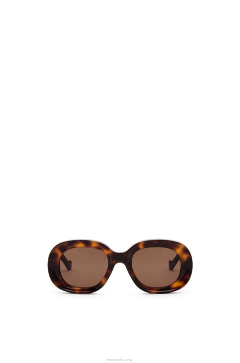 Loewe Oval sunglasses in acetate 688V1493 Women Havana