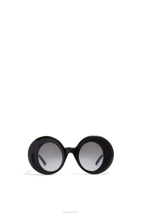 Loewe Oversized round sunglasses in acetate 688V1481 Women Black