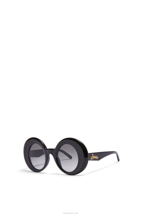 Loewe Oversized round sunglasses in acetate 688V1481 Women Black