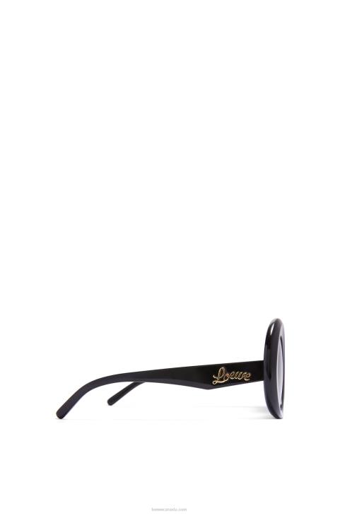 Loewe Oversized round sunglasses in acetate 688V1481 Women Black