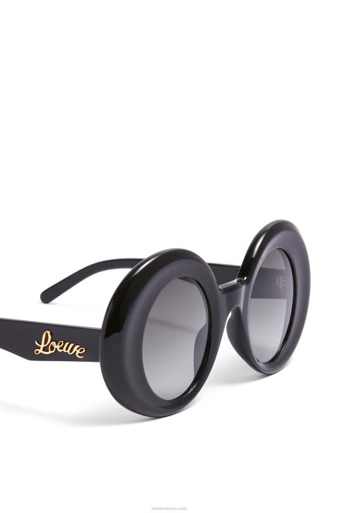 Loewe Oversized round sunglasses in acetate 688V1481 Women Black