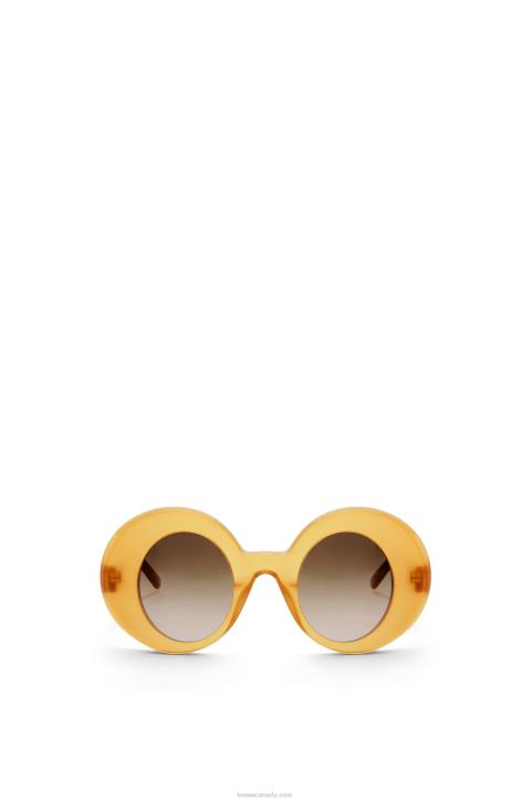 Loewe Oversized round sunglasses in acetate 688V1502 Women Honey