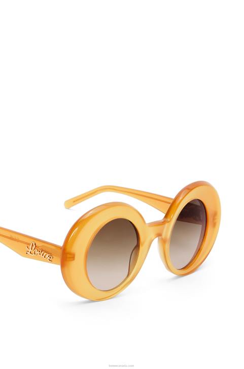 Loewe Oversized round sunglasses in acetate 688V1502 Women Honey