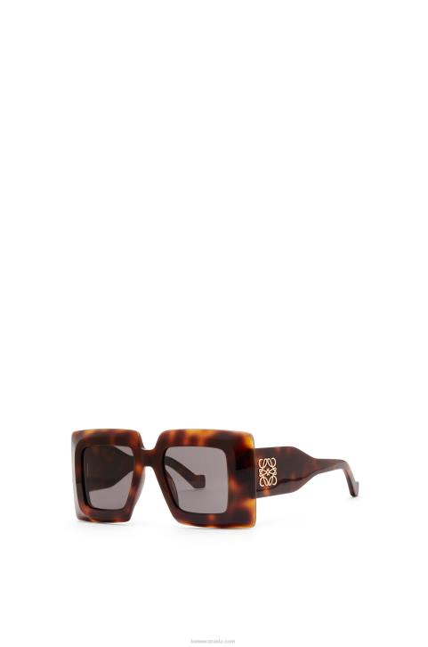 Loewe Oversized square sunglasses in acetate 688V1491 Women Havana