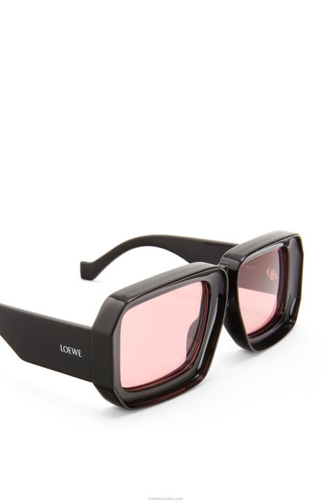 Loewe Paula\'s Ibiza dive in mask sunglasses 688V1471 Women Shiny Black