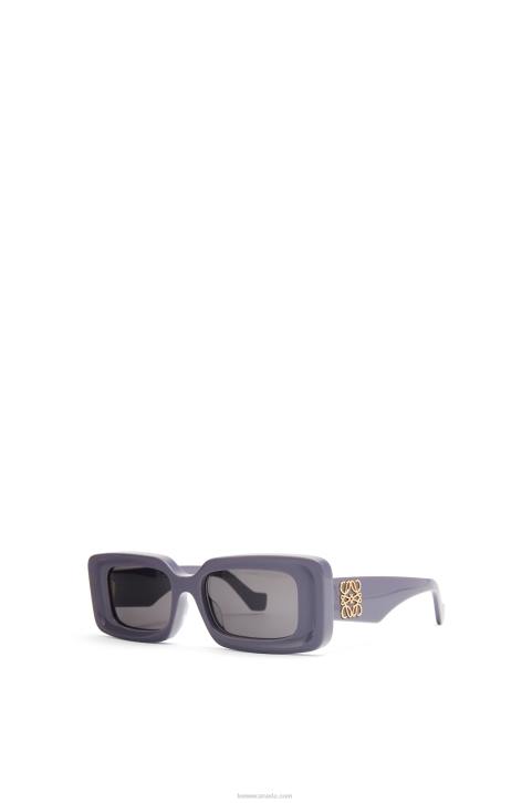 Loewe Rectangular sunglasses in acetate 688V1477 Women Dusty Lilac