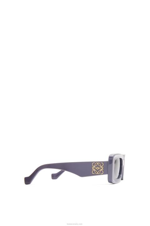 Loewe Rectangular sunglasses in acetate 688V1477 Women Dusty Lilac