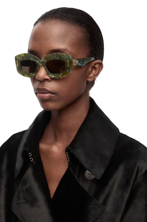 Loewe Screen sunglasses in acetate 688V1431 Women Marble Green
