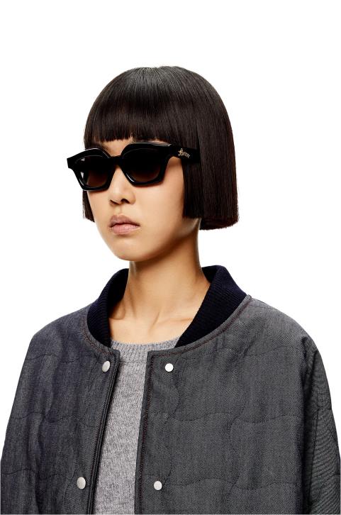 Loewe Small browline sunglasses in acetate 688V1483 Women Shiny Black