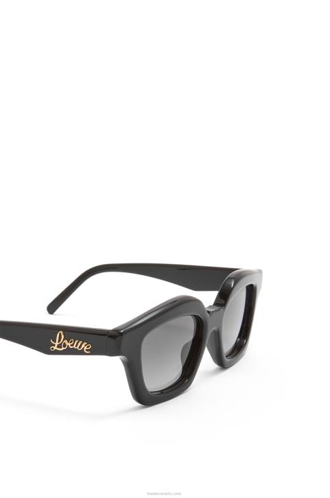 Loewe Small browline sunglasses in acetate 688V1483 Women Shiny Black