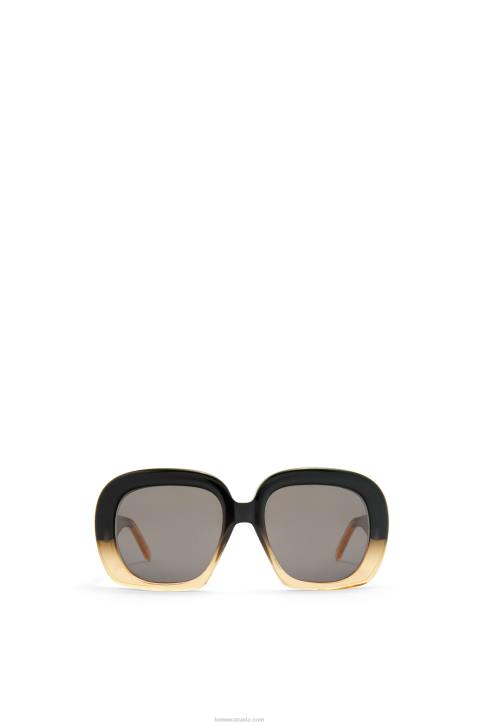 Loewe Square halfmoon sunglasses in acetate 688V1438 Women Gradient Black/Beige