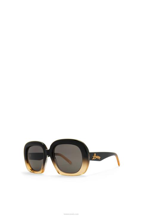 Loewe Square halfmoon sunglasses in acetate 688V1438 Women Gradient Black/Beige
