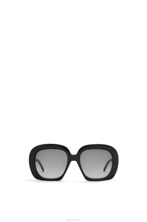 Loewe Square halfmoon sunglasses in acetate 688V1439 Women Black