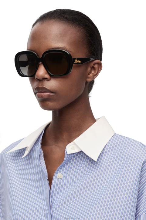 Loewe Square halfmoon sunglasses in acetate 688V1439 Women Black