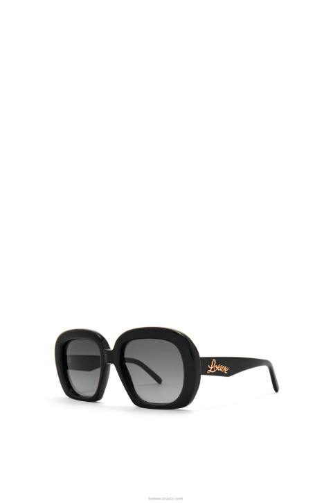 Loewe Square halfmoon sunglasses in acetate 688V1439 Women Black