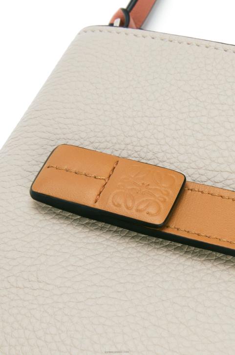 Loewe Compact zip wallet in soft grained calfskin 688V1222 Women Light Oat/Honey
