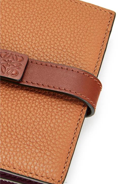 Loewe Compact zip wallet in soft grained calfskin 688V1257 Women Light Caramel/Pecan