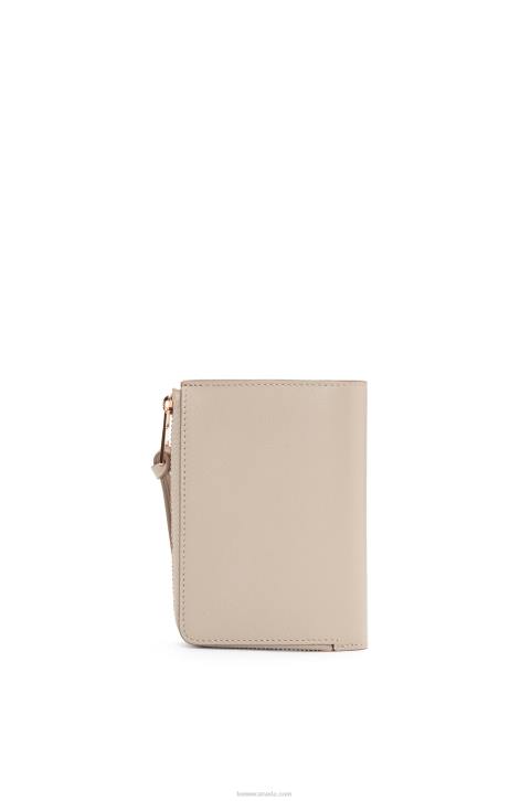 Loewe Fish slim zip wallet in classic calfskin 688V1302 Women Light Oat