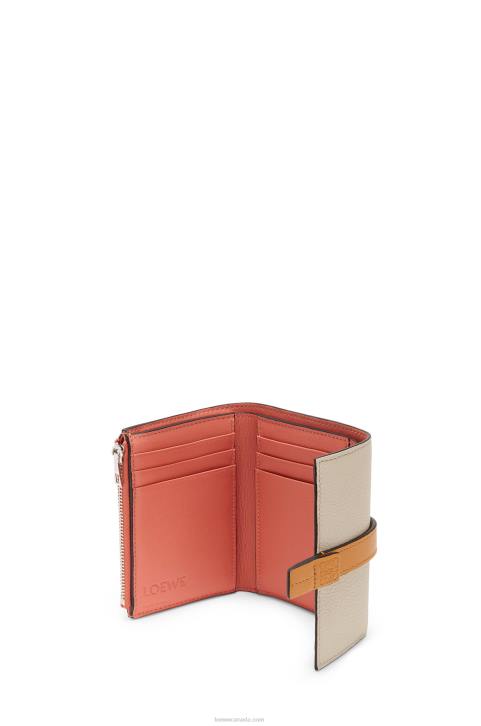 Loewe Small vertical wallet in soft grained calfskin 688V1221 Women Light Oat/Honey