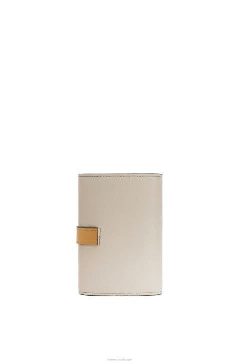 Loewe Small vertical wallet in soft grained calfskin 688V1221 Women Light Oat/Honey