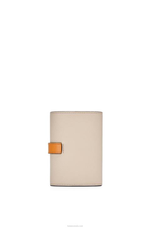 Loewe Small vertical wallet in soft grained calfskin 688V1221 Women Light Oat/Honey