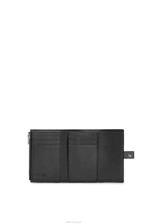 Loewe Small vertical wallet in soft grained calfskin 688V1295 Women Black