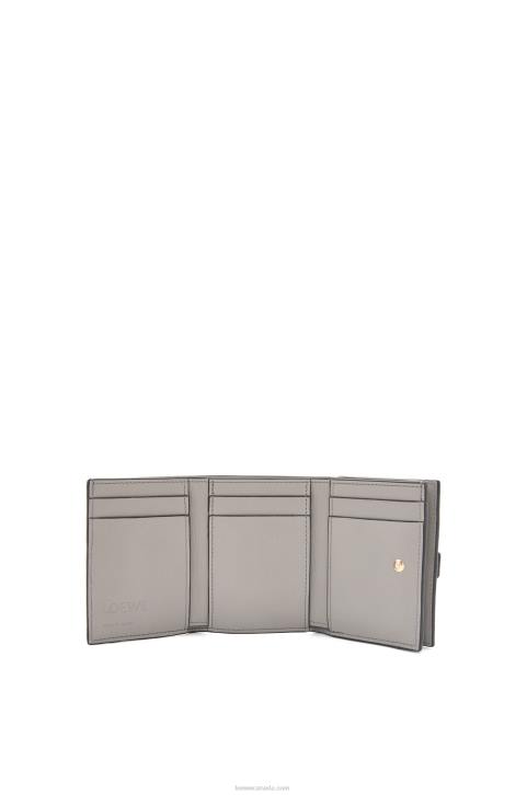 Loewe Trifold wallet in soft grained calfskin 688V1209 Women Sage Green/Dark Khaki Green