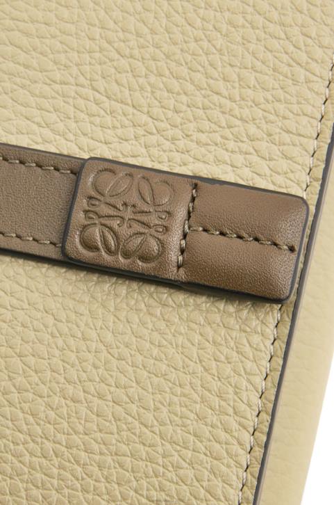 Loewe Trifold wallet in soft grained calfskin 688V1209 Women Sage Green/Dark Khaki Green
